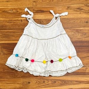 Kids CHaCH Emboirded Pom Pom Top Size 4